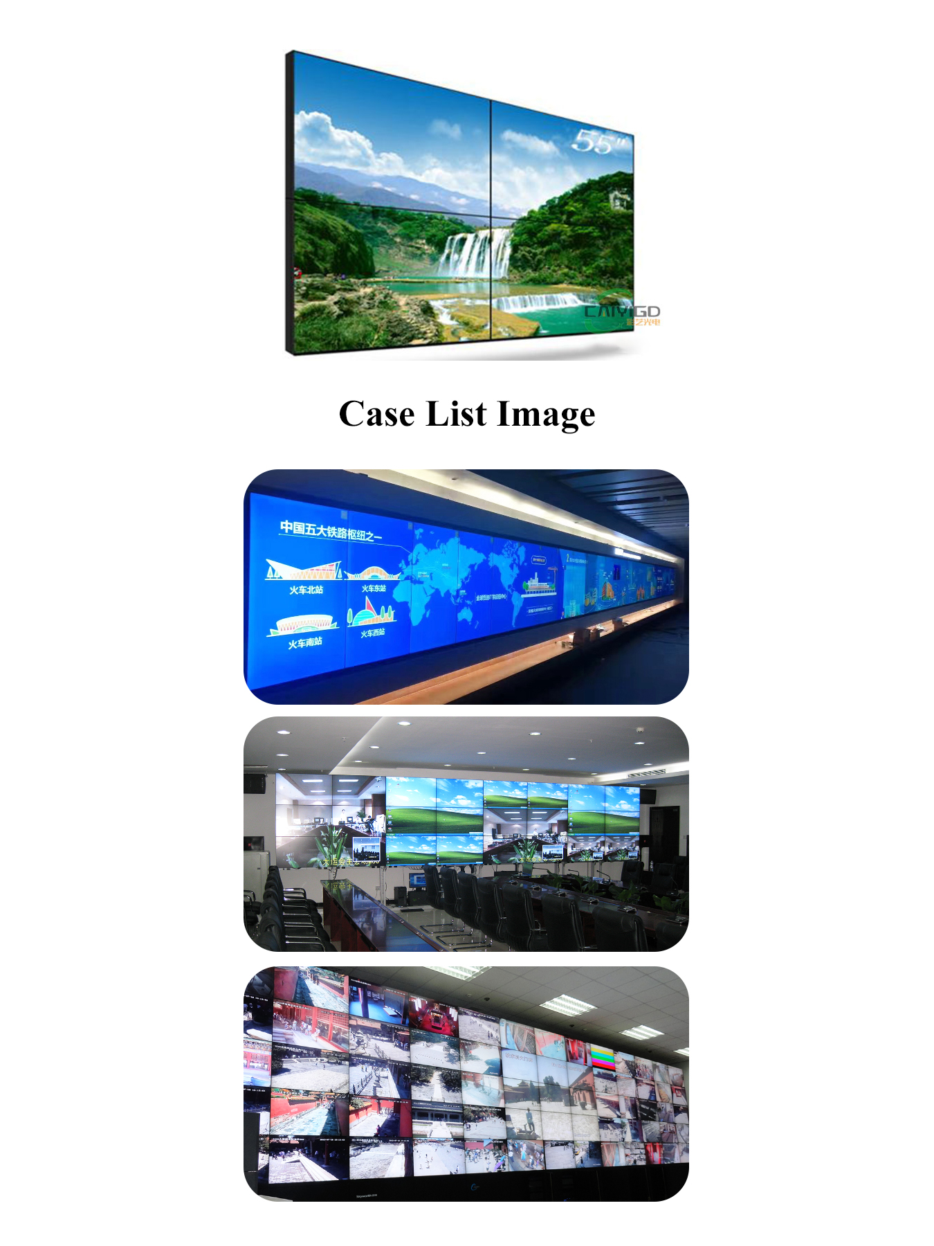 Bezel LCD Splicing Screen 55 Inch wall mounted lcd display
