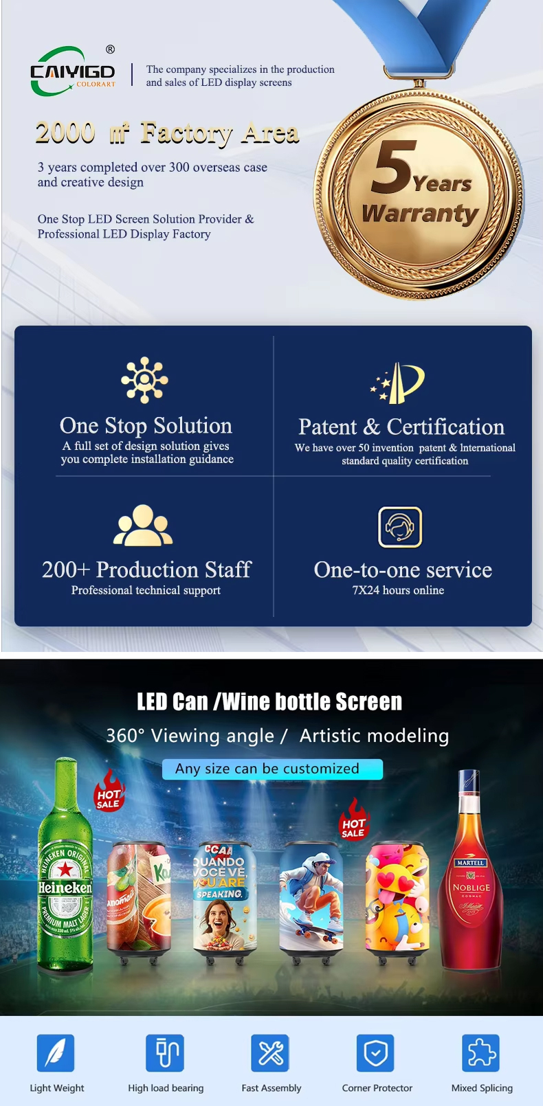 Custom Special Beer Bottle Creative LED Screen For Advertising ...