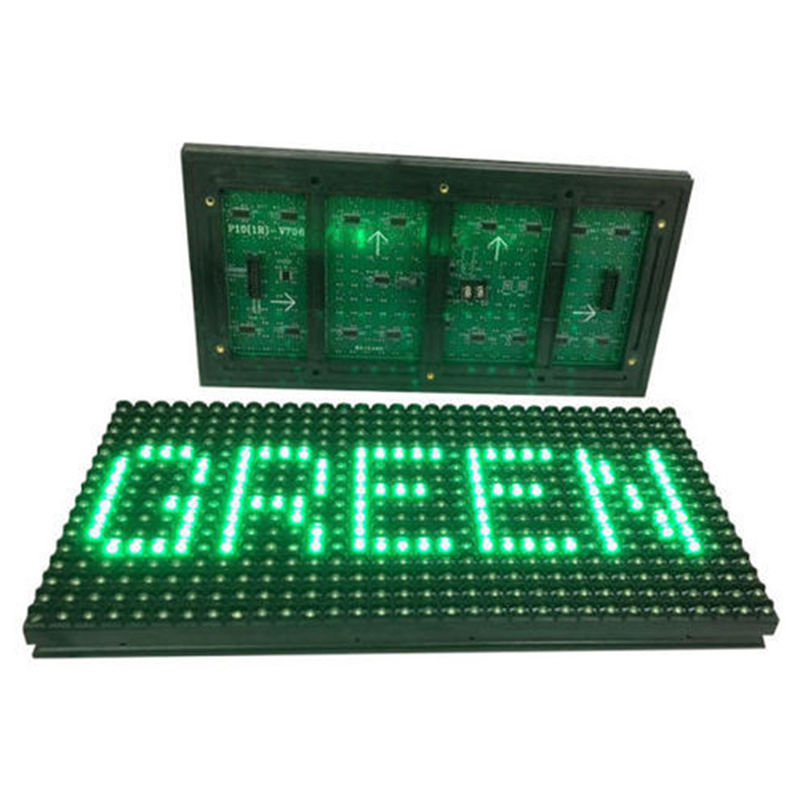 P10 Single Green Led Display Module DIP Outdoor Waterproof 32*16 Matrix ...